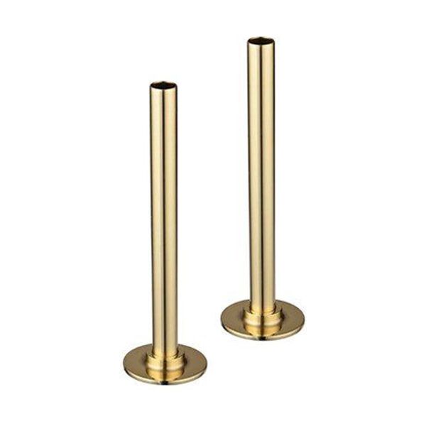Just Taps Plus VOS Brushed Brass Set of Pipe and Flanges