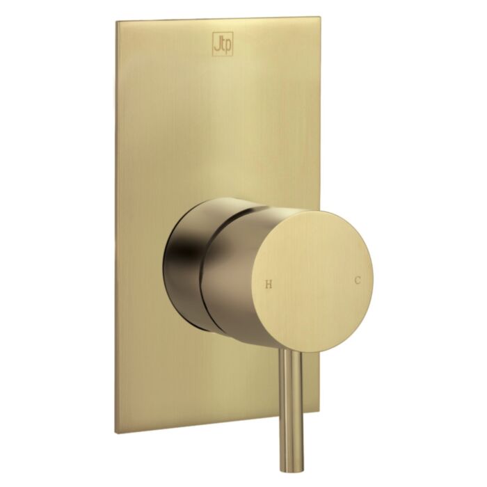 Just Taps Plus VOS Brushed Brass Single Lever Manual Valve